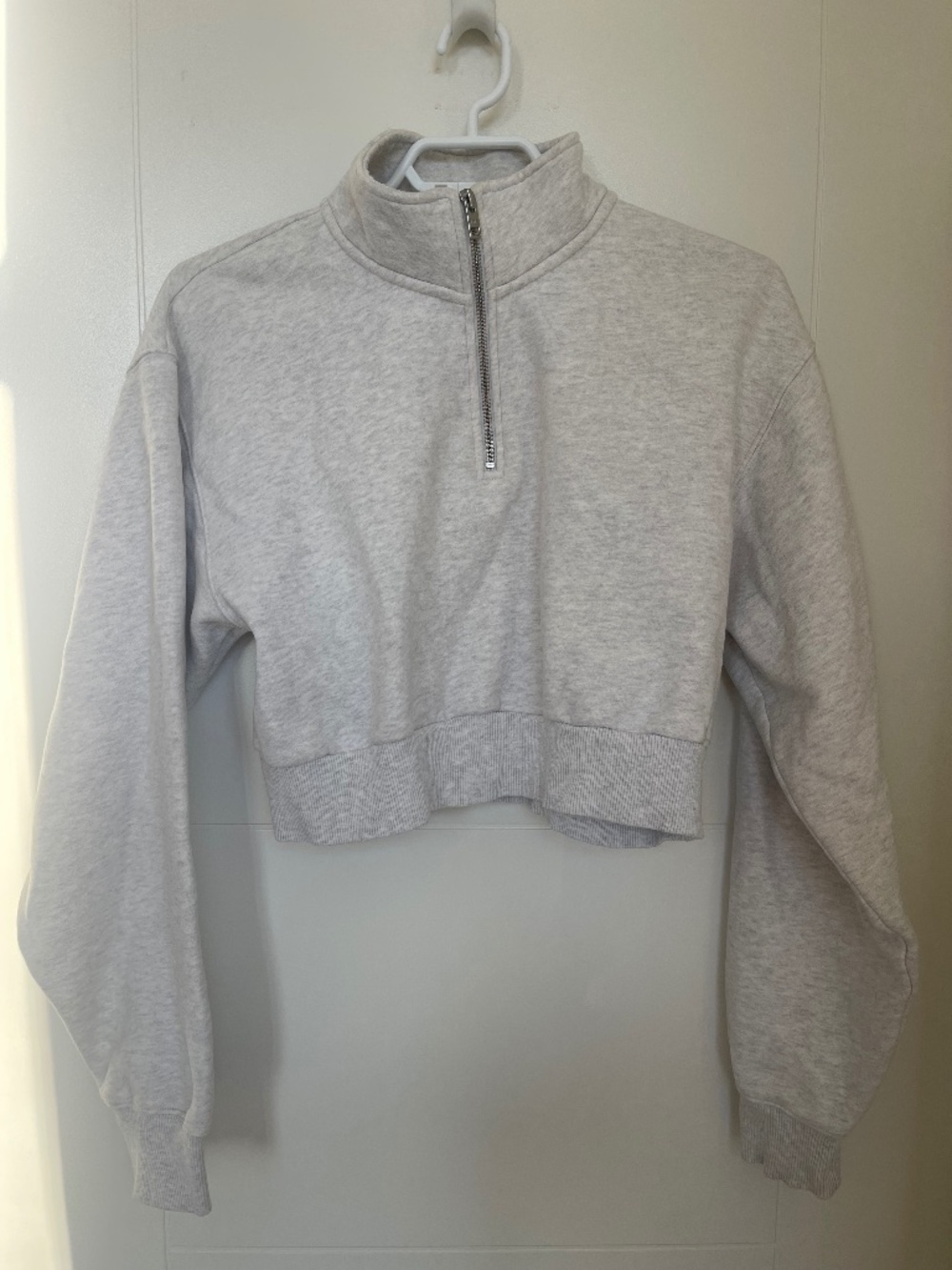 TNA cozy fleece perfect 1/4 zip crop